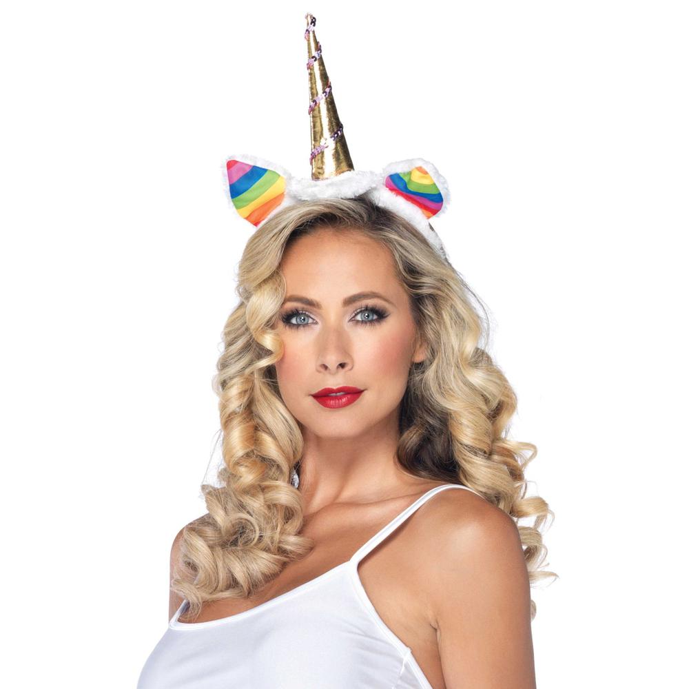 Leg Avenue - Rainbow Unicorn Oren haarband - Regenboog